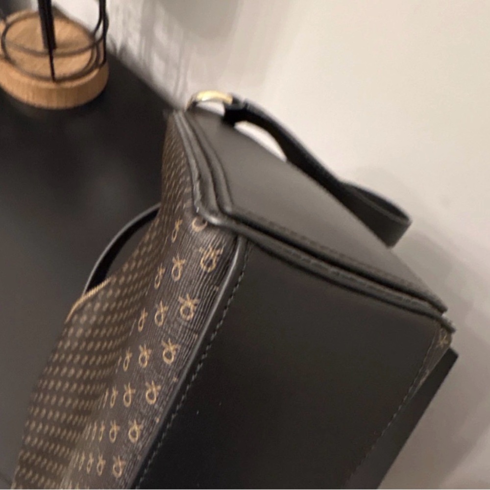 Calvin Klein Brown Monogram Crossbody with Gold Accents - Picture 7 of 9